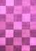 Machine Washable Checkered Purple Modern Area Rugs, wshabs329pur