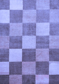 Checkered Blue Modern Rug, abs329blu