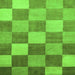 Square Checkered Green Modern Rug, abs329grn