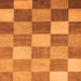 Square Machine Washable Checkered Orange Modern Area Rugs, wshabs329org