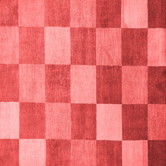 Machine Washable Checkered Red Modern Rug, wshabs329red
