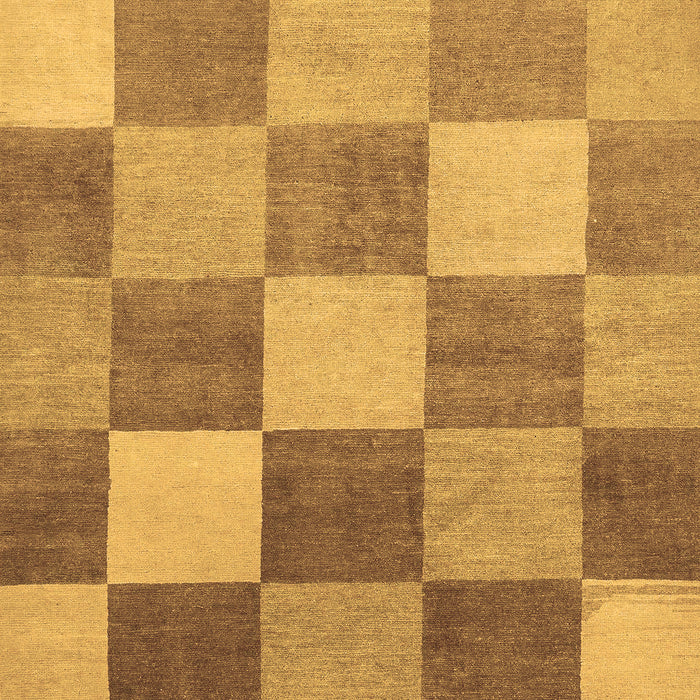 Machine Washable Checkered Brown Modern Rug, wshabs329brn