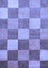 Machine Washable Checkered Blue Modern Rug, wshabs329blu