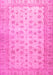 Machine Washable Oriental Pink Traditional Rug, wshabs32pnk