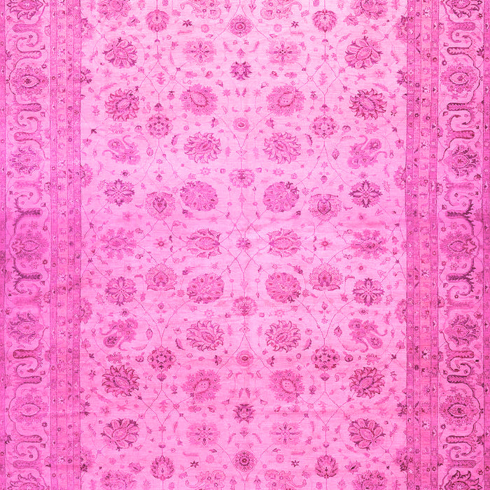 Machine Washable Oriental Pink Traditional Rug, wshabs32pnk
