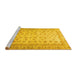 Sideview of Machine Washable Oriental Yellow Traditional Rug, wshabs32yw