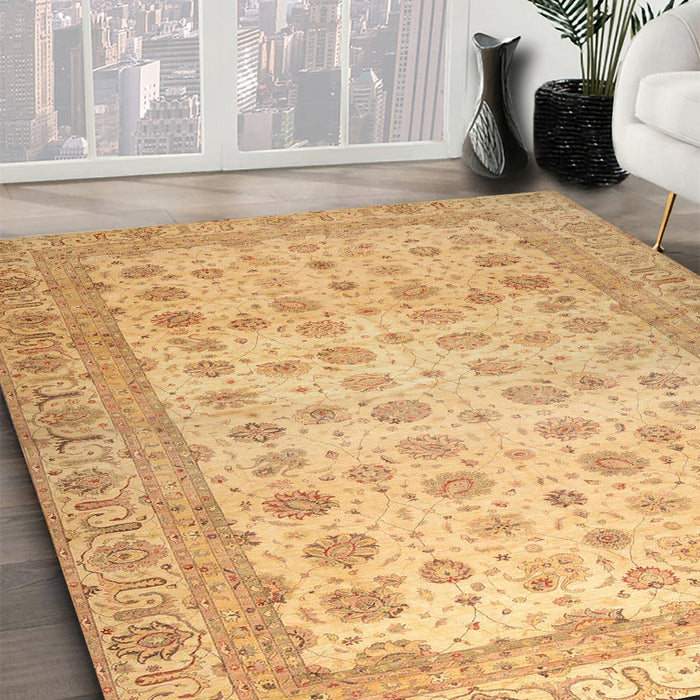 Machine Washable Abstract Orange Rug in a Family Room, wshabs32