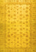 Machine Washable Oriental Yellow Traditional Rug, wshabs32yw