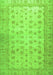 Machine Washable Oriental Green Traditional Area Rugs, wshabs32grn