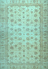 Oriental Light Blue Traditional Rug, abs32lblu