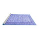 Sideview of Machine Washable Oriental Blue Traditional Rug, wshabs32blu