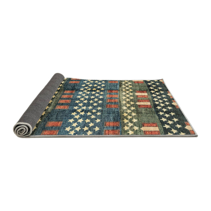 Sideview of Abstract Taupe Brown Modern Rug, abs3300