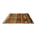 Sideview of Machine Washable Abstract Orange Modern Area Rugs, wshabs3300org