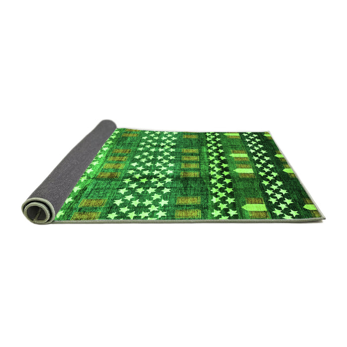 Sideview of Abstract Green Modern Rug, abs3300grn
