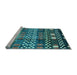 Sideview of Machine Washable Abstract Light Blue Modern Rug, wshabs3300lblu