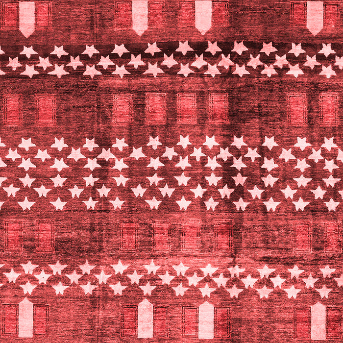 Machine Washable Abstract Red Modern Rug, wshabs3300red