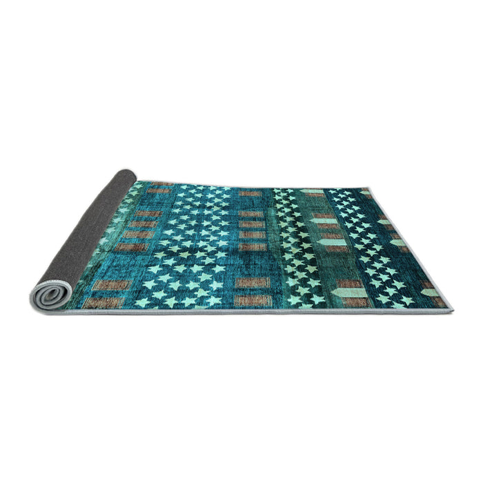 Sideview of Abstract Light Blue Modern Rug, abs3300lblu