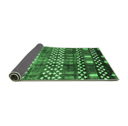 Sideview of Abstract Emerald Green Modern Rug, abs3300emgrn