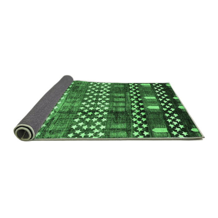 Sideview of Abstract Emerald Green Modern Rug, abs3300emgrn