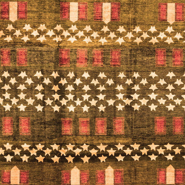 Machine Washable Abstract Orange Modern Area Rugs, wshabs3300org