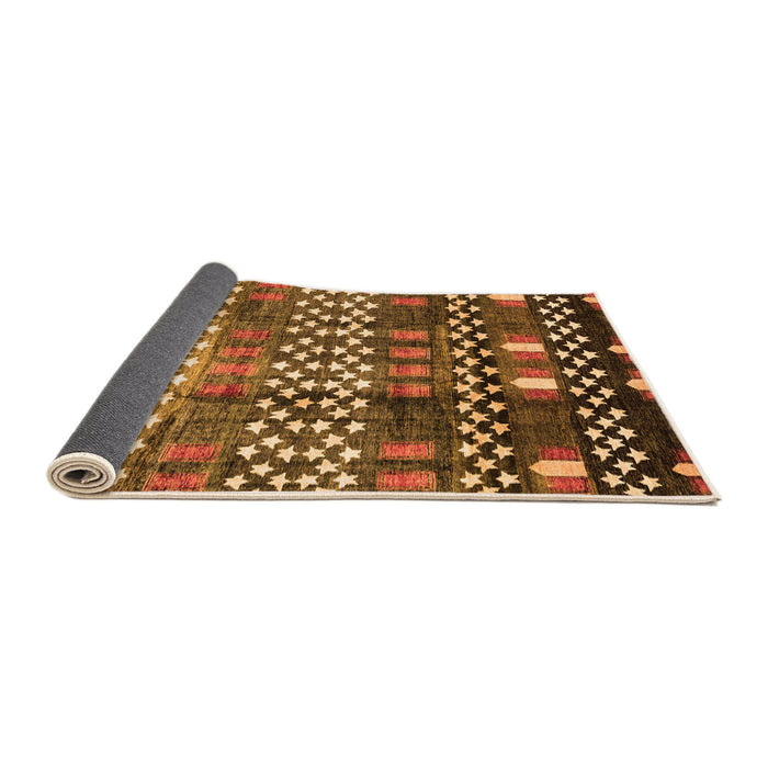 Sideview of Abstract Orange Modern Rug, abs3300org