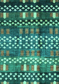 Abstract Turquoise Modern Rug, abs3300turq