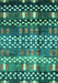 Abstract Turquoise Modern Rug, abs3300turq