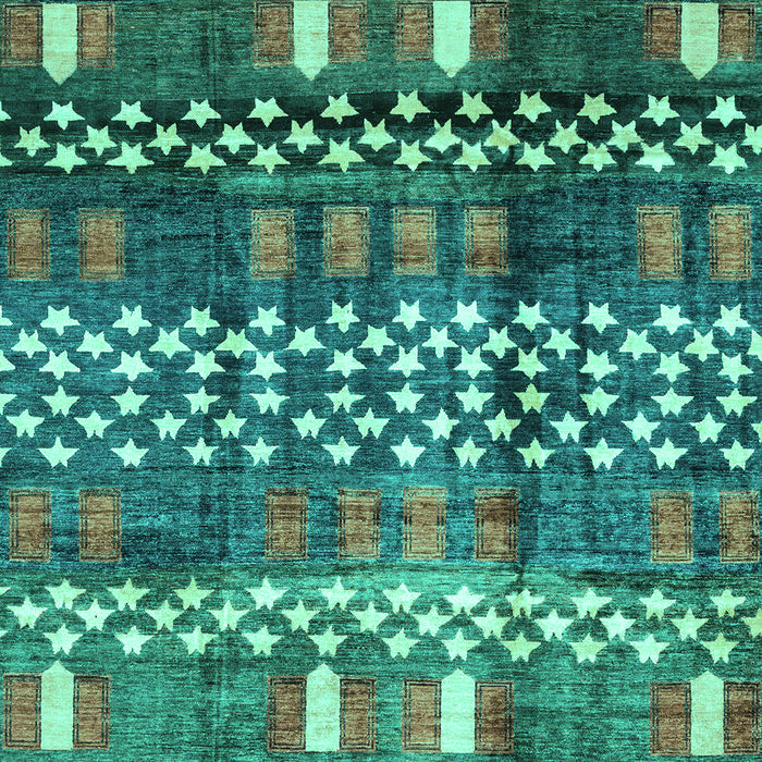 Abstract Turquoise Modern Rug, abs3300turq