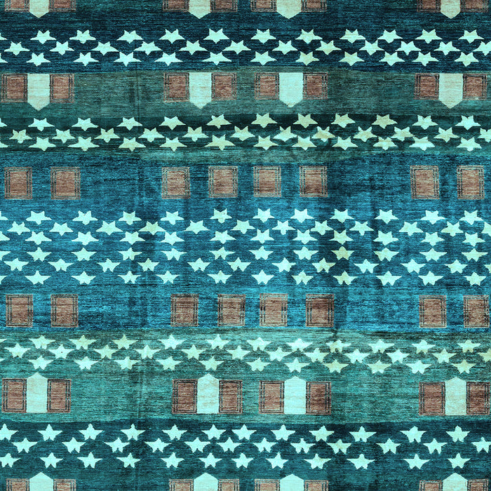 Square Abstract Light Blue Modern Rug, abs3300lblu