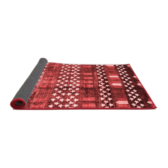 Abstract Red Modern Area Rugs