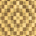 Square Checkered Brown Modern Rug, abs3301brn