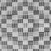 Square Machine Washable Checkered Gray Modern Rug, wshabs3301gry