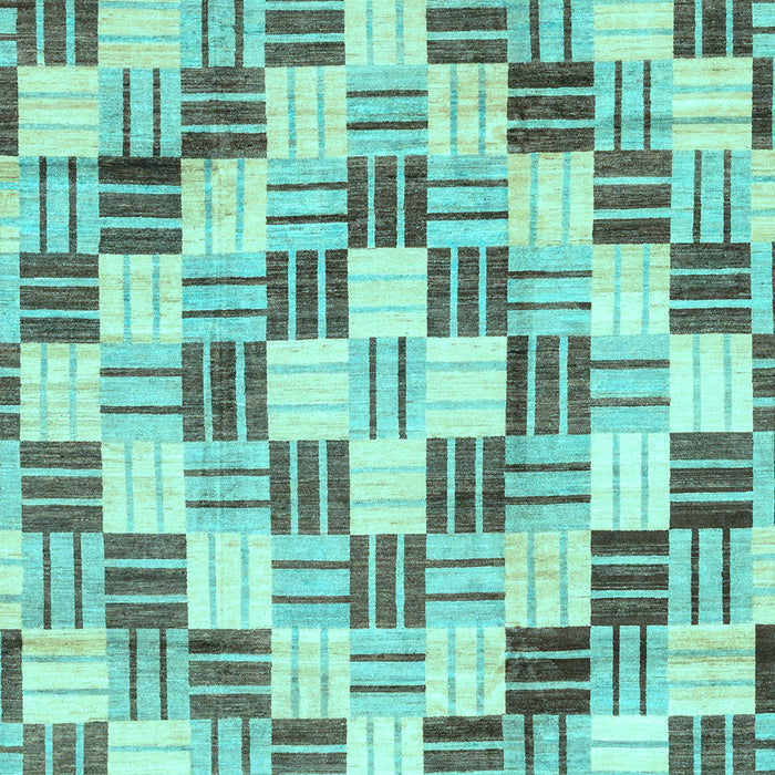 Machine Washable Checkered Light Blue Modern Rug, wshabs3301lblu