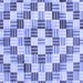 Square Machine Washable Checkered Blue Modern Rug, wshabs3301blu
