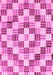 Machine Washable Checkered Pink Modern Rug, wshabs3301pnk