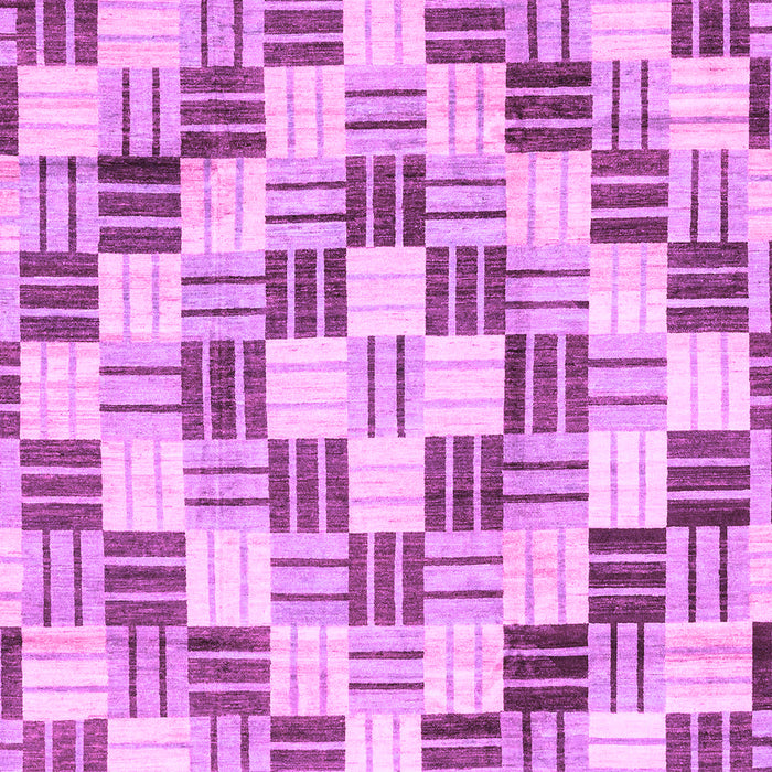 Machine Washable Checkered Purple Modern Area Rugs, wshabs3301pur