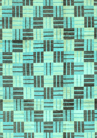 Checkered Light Blue Modern Rug, abs3301lblu