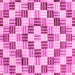 Square Checkered Pink Modern Rug, abs3301pnk