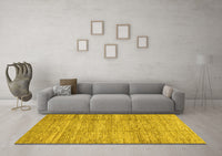 Machine Washable Abstract Yellow Modern Rug, wshabs3302yw