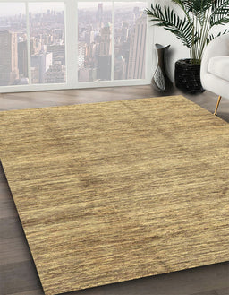Abstract Dark Brown Modern Rug in Family Room, abs3302