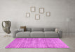 Machine Washable Abstract Purple Modern Area Rugs in a Living Room, wshabs3302pur