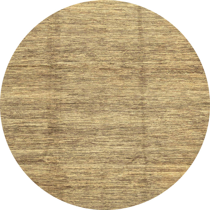 Round Abstract Dark Brown Modern Rug, abs3302