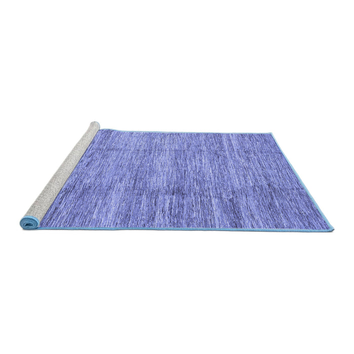 Sideview of Machine Washable Abstract Blue Modern Rug, wshabs3302blu