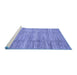 Sideview of Machine Washable Abstract Blue Modern Rug, wshabs3302blu