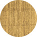 Round Abstract Brown Modern Rug, abs3302brn