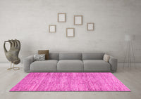 Machine Washable Abstract Pink Modern Rug, wshabs3302pnk