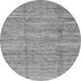 Round Abstract Gray Modern Rug, abs3302gry