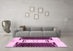 Machine Washable Abstract Pink Modern Rug in a Living Room, wshabs3303pnk