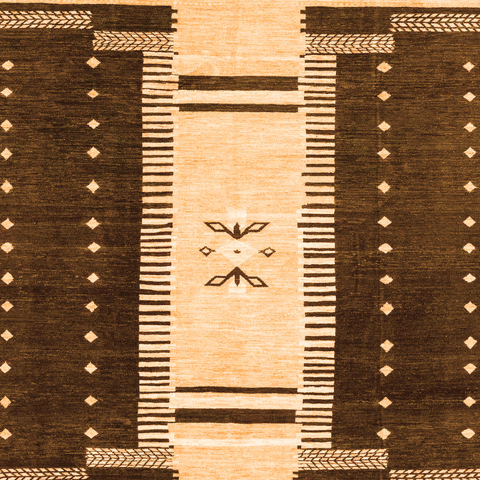 Machine Washable Abstract Orange Modern Area Rugs, wshabs3303org