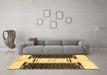 Machine Washable Abstract Brown Modern Rug in a Living Room,, wshabs3303brn